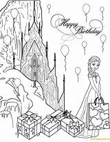 Elsa Coloring Castle Birthday Pages Ice Colouring Disney Happy Party Frozen Printable Drawing Color Print Kids Getdrawings Choose Board Hmcoloringpages sketch template