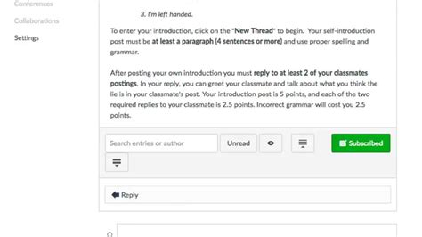 How To Post In A Discussion Board In Canvas Youtube