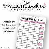 Tracker Weight Pdf A5 Printable Size Per Sheet sketch template