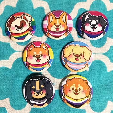 pride puppies buttons 1 5 in pinback button set lgbt yeah lgbt gay pride