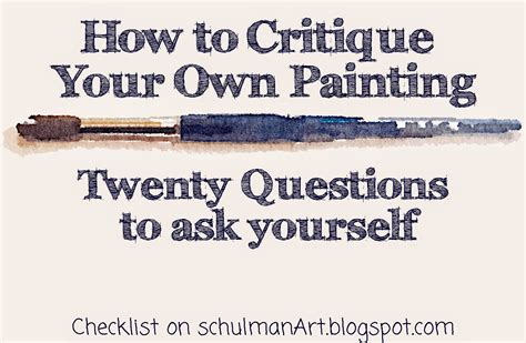 twenty questions   critique art  inspiration place