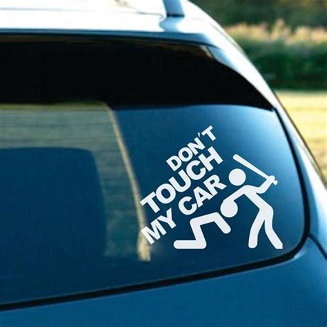 don t touch my car quote car stickers kawaii man bit home