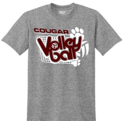 School Spirit Shirt Cougar Volleyball Nimco Inc Prevention