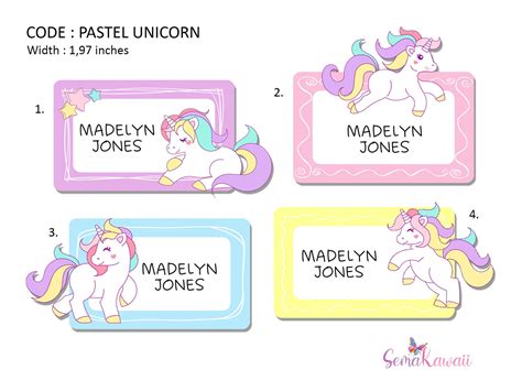 school  label unicorn school label template unicorn  etsy