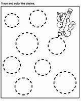 Tracing Preschool Worksheets Circles Pages Kids Coloring sketch template