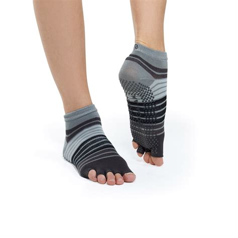 gaiam toeless grippy yoga socks greyblack smallmedium walmartcom walmartcom