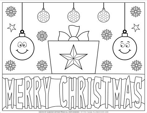 merry christmas  coloring page planerium