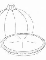 Coloring Thanksgiving Pages Pumpkin Pie Print Click sketch template
