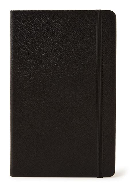 moleskine classic leather gelinieerd notitieboek    cm zwart de bijenkorf