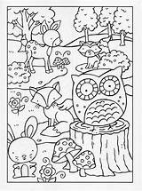Woodland Pages Coloring Baby Animals Template sketch template