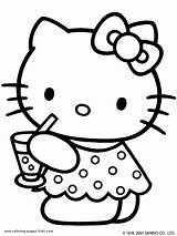 Pages Kitty Hello Coloring Cartoon Printable Color Kids Print Sheets Sheet Characters Book Cute Hellokitty Colouring Character Back sketch template