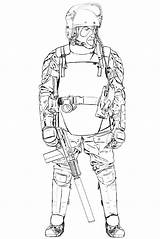 Forces Coloring Drawing Spetsnaz Special Russian Pages Sketch F1 Paramilitary Security Getdrawings Military Color sketch template