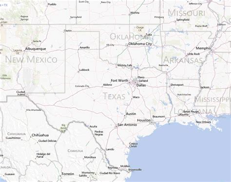 texas map  texas satellite image