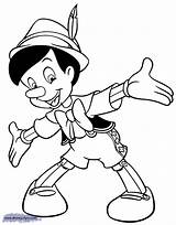 Pinocchio Pinnochio Coloring Disneyclips Cheerful sketch template