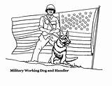Coloring Pages Dog Marine Corps Military Army Color Soldier Handler Working Getcolorings Unique Printable Template Cartoon sketch template