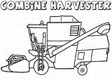 Combine Harvester Coloring Pages Print sketch template
