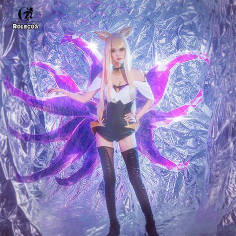 rolecos game lol cosplay costumes group k da ahri lead vocal sexy dress
