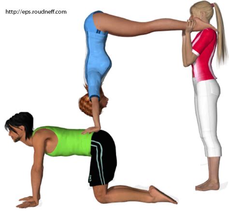niveau  trio avec  voltigeur en renversement partiel acro yoga