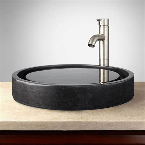 polished granite infinity vessel sink natural stone creations
