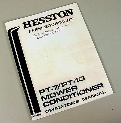 hesston pt  pt  mower conditioner owners operators manual maintenan peaceful creek