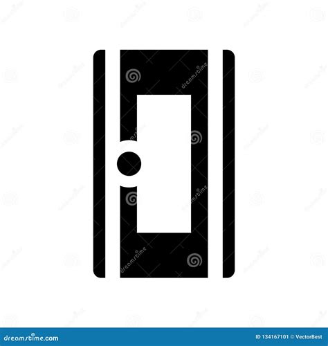 door icon vector isolated  white background door sign construction