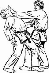 Karate Attack Kumite Judo Strike sketch template