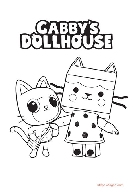 printable gabby dollhouse coloring pages