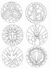 Stained Glass Christian Symbols Trinity Symbol Holy Coloring Sharpie Pages Patterns Choose Board sketch template