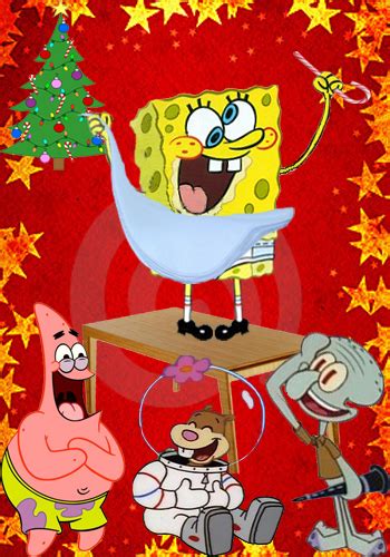 Embarrassing Snapshot Of Spongebob At The Christmas Party Spongebob