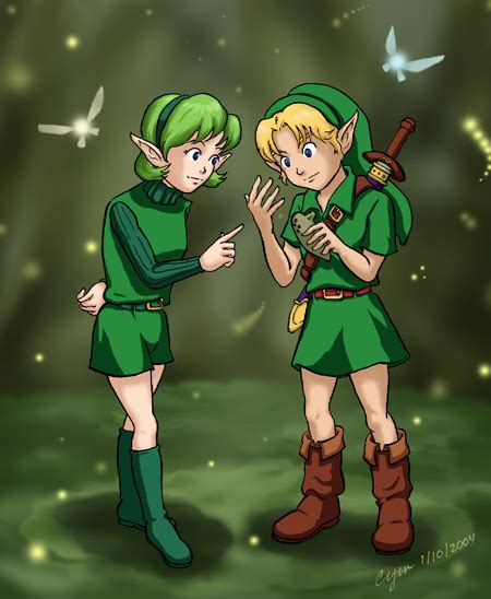 link and saria by cyen on deviantart