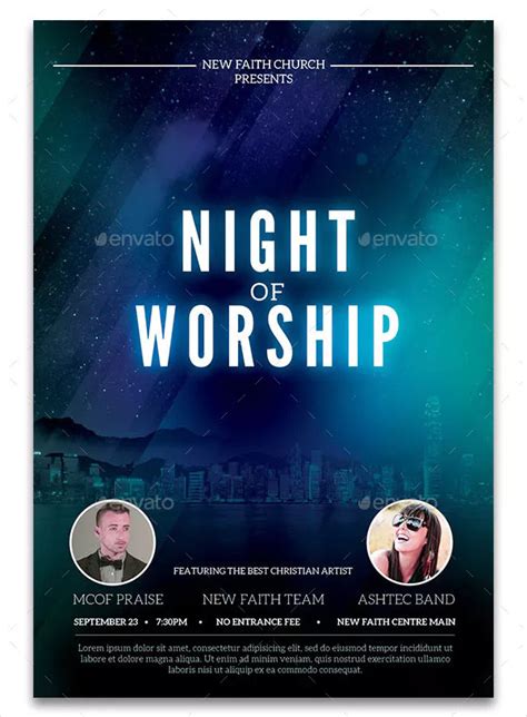 worship flyer design   premium
