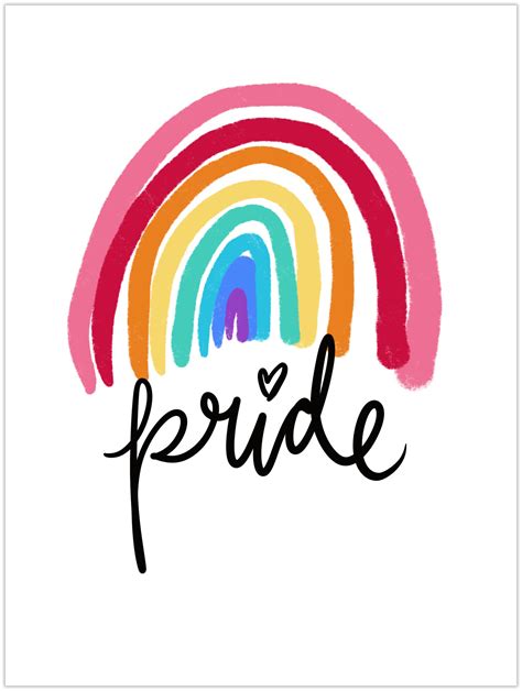 pride rainbow  printable  pride month andrea bethke