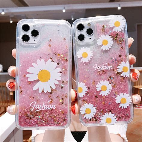 glitter daisy iphone case finishifystore