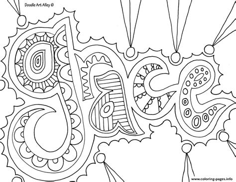 grace word coloring page printable