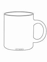 Mug Template Coffee Cup Printable Templates Coloring Drawing Pages Hot Mugs Chocolate Colouring Color Applique Clipart Cups Tea Patterns Drinks sketch template