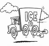 Truck Coloring Ice Cream Delivery Drawing Coloringpages Rushing Getdrawings Popular sketch template