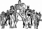 Justice League Coloring Wecoloringpage Pages Superheroes sketch template