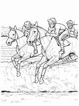 Horses Coloring Negotiating Fence Brush Pages sketch template