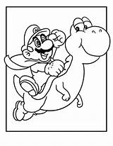 Mario Coloring Super Pages Yoshi Kids Galaxy Printable Sheets Cool Popular sketch template
