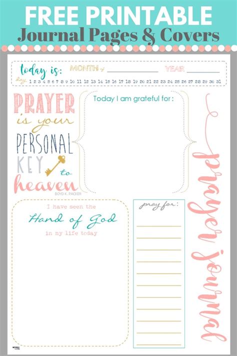 printable prayer journal templates   happier human