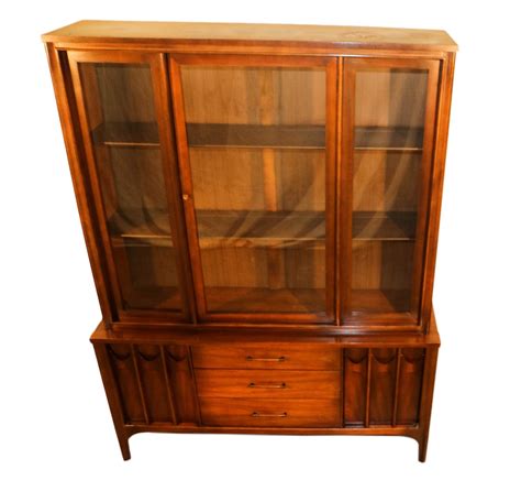 kent coffey perspecta mid century modern hutch china cabinet mary kays furniture