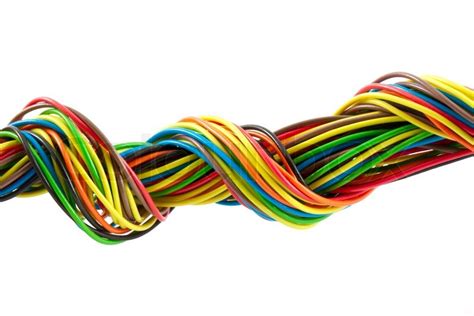 color wires isolated  white background stock photo colourbox
