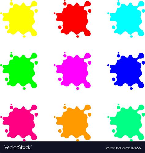 colour splashes royalty free vector image vectorstock