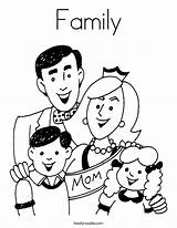 Coloring Family Pages Printable Kids Happy Mom Very sketch template