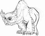 Owlbear sketch template