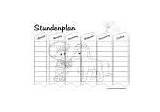 Stundenplan Ausmalen Erstellen sketch template