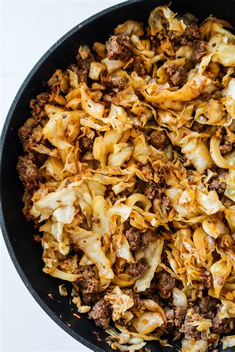 minute healthy ground beef cabbage recipe homemade mastery