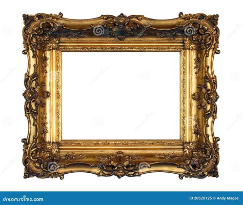 ornate gold picture frame royalty  stock photo image
