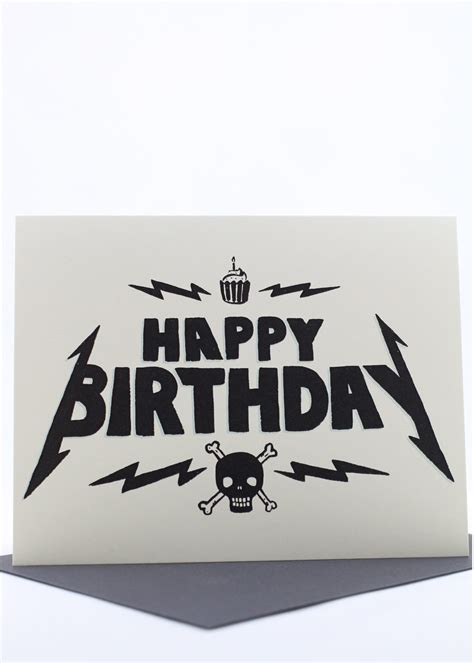 metal birthday card