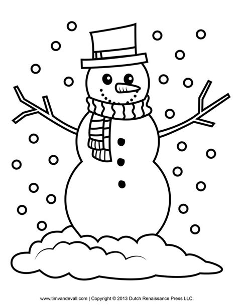 coloring pages snowman printables